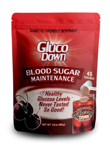 GLUCODOWN® Diabetic Friendly Beverage, Maintain Healthy Blood Sugar, Delicious Cherry (45-Servings)