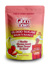 Load image into Gallery viewer, GLUCODOWN® Diabetic Friendly Beverage, Maintain Healthy Blood Sugar, Delicious Strawberry Banana (45-Servings)