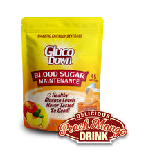 Load image into Gallery viewer, GLUCODOWN® Diabetic Friendly Beverage, Maintain Healthy Blood Sugar, Delicious Peach Mango (45-Servings)