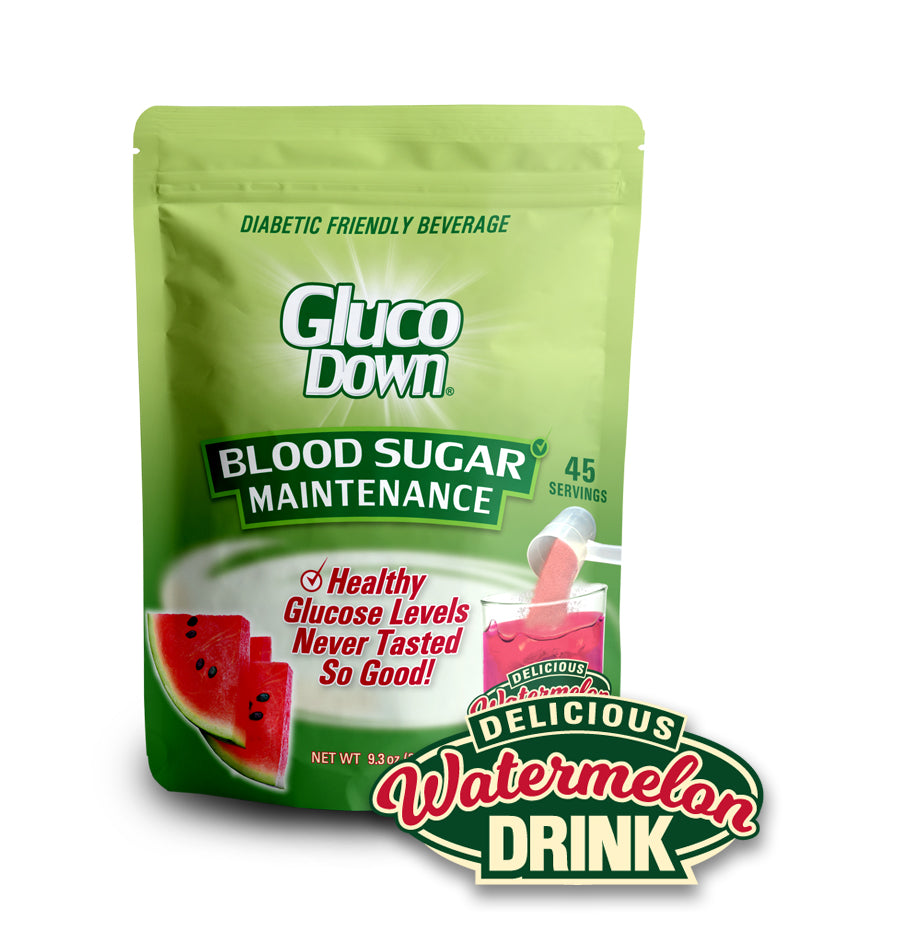 GLUCODOWN® Diabetic Friendly Beverage, Maintain Healthy Blood Sugar, Delicious Watermelon (45-Servings)